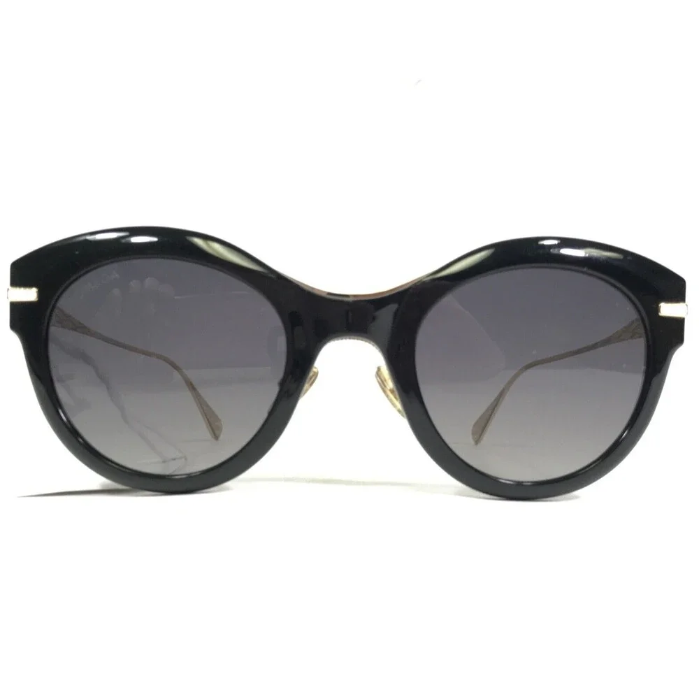 Omega Sunglasses OM0023-H 01A Shiny Black Endura Gold with Gray Smoke Lenses